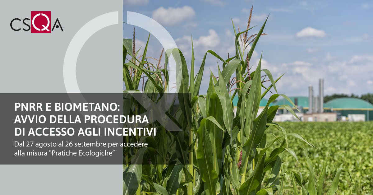 PNRR e biometano: avvio della procedura di accesso agli incentivi