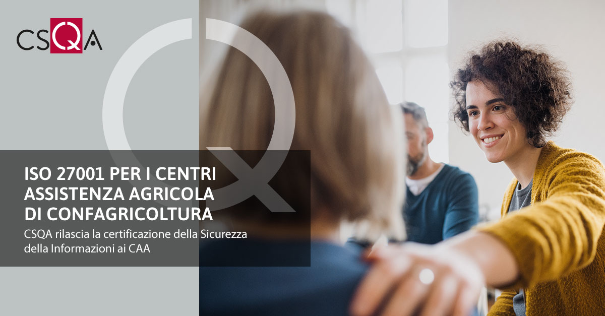 ISO 27001 for Confagricoltura's Agricultural Assistance Centers