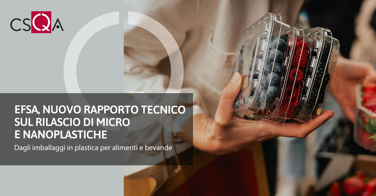 EFSA, nuovo Rapporto tecnico sul rilascio di micro e nanoplastiche