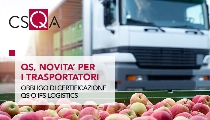 QS, novità per i trasportatori dei prodotti finiti certificati