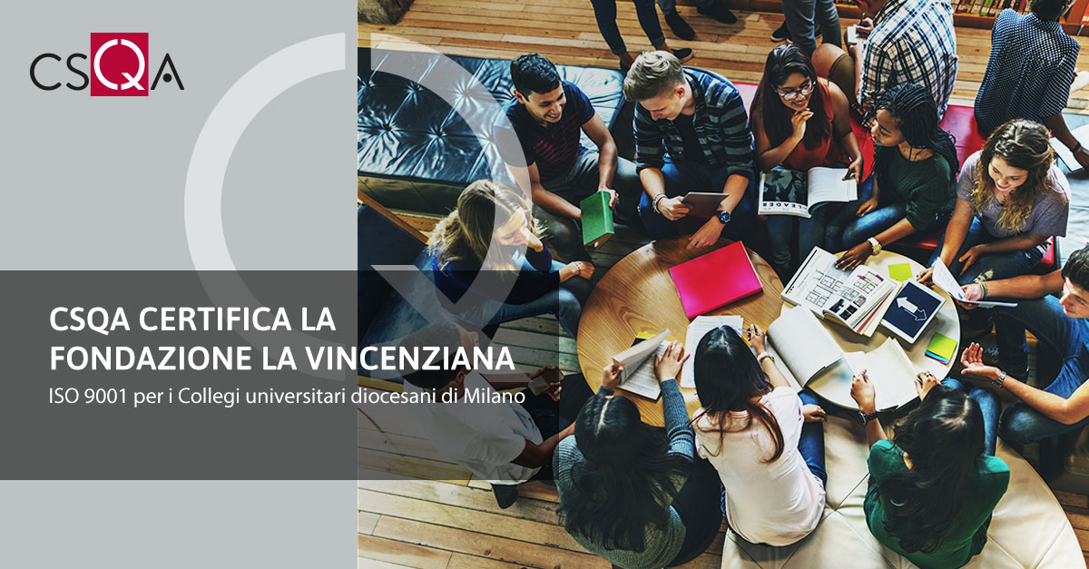 CSQA certifies the La Vincenziana Foundation