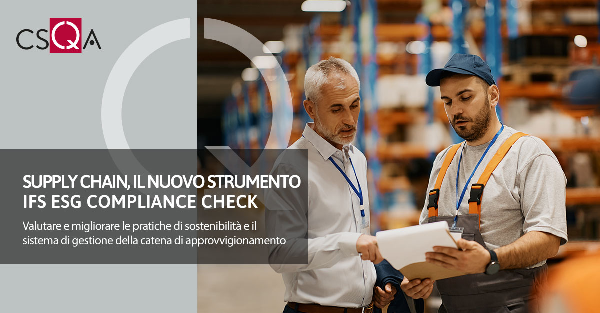 Supply Chain, il nuovo strumento IFS ESG Compliance Check