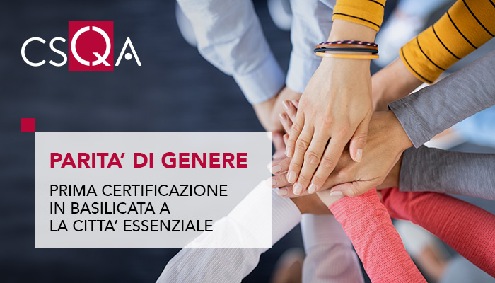Gender equality, in Basilicata the first certification to La Città Essenziale
