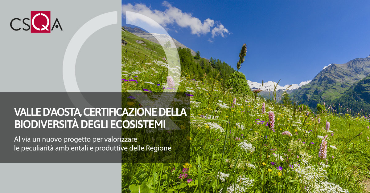 Valle d'Aosta, certification of ecosystem biodiversity
