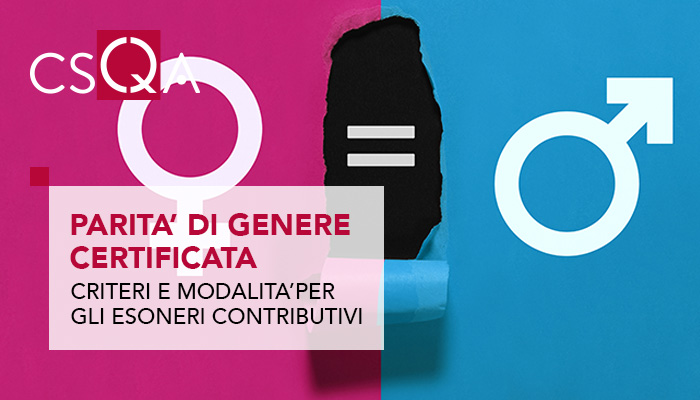 Parità di genere, esoneri contributivi per le aziende certificate