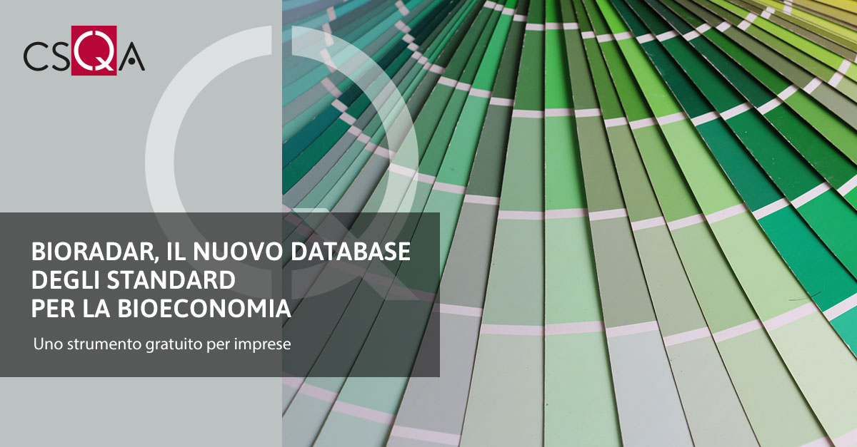 BIORADAR, il nuovo Database degli Standard per la Bioeconomia