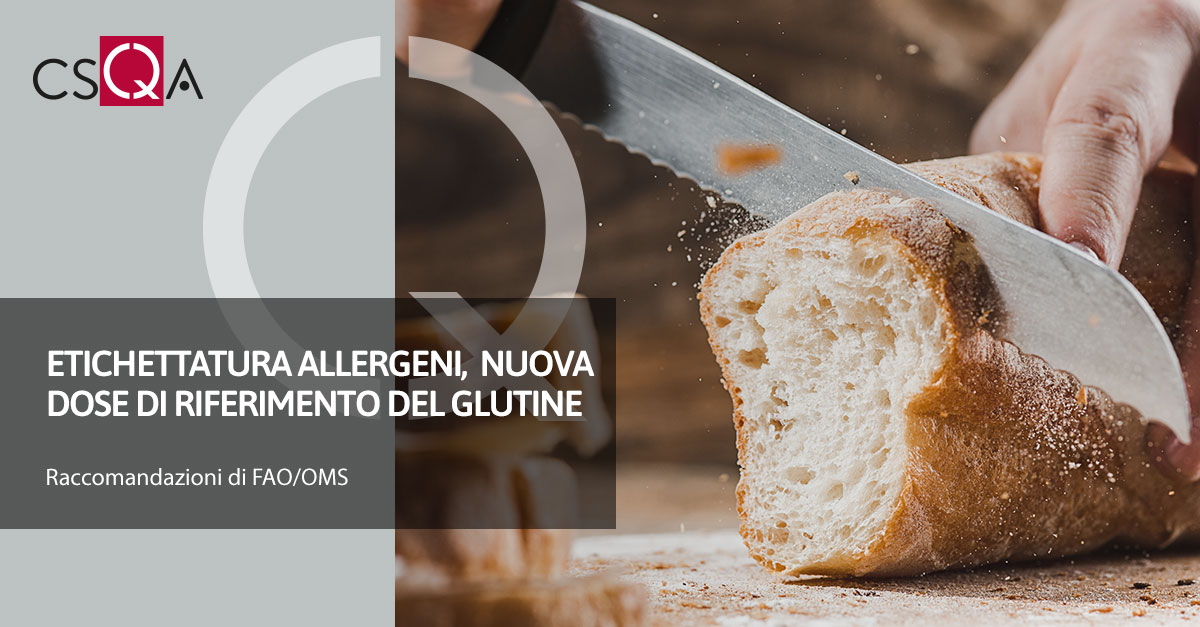 Allergen labeling, new reference dose for gluten 