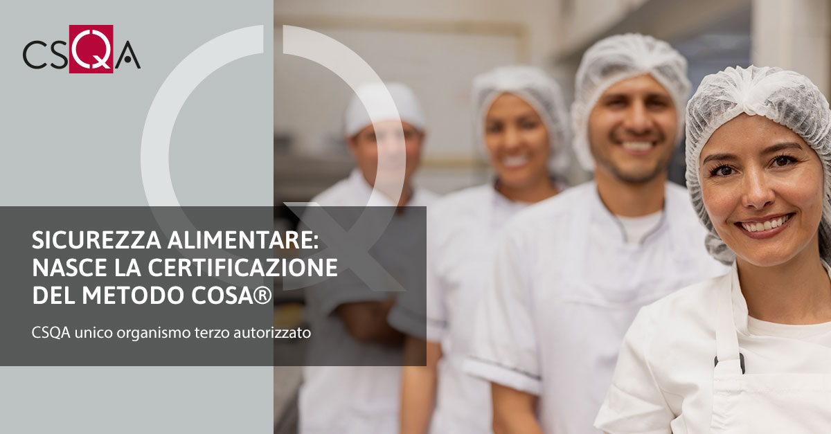 Food safety: COSA® Method certification is born