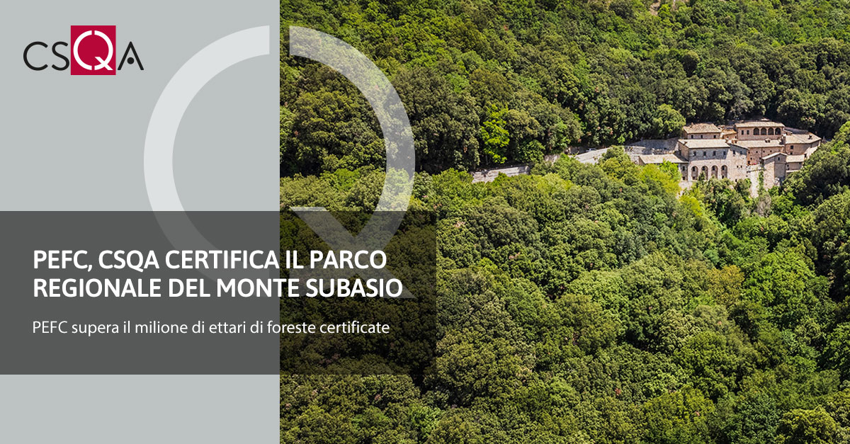 PEFC, CSQA certifies the Regional State Property Complex of Monte Subasio