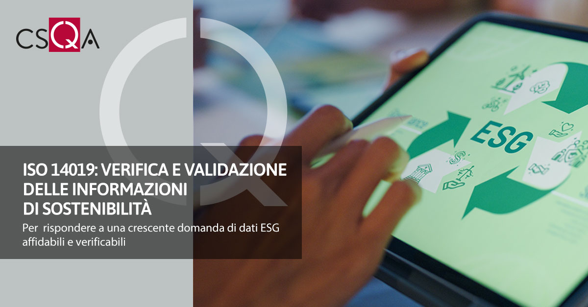 ISO 14019: verifica e validazione delle informazioni di sostenibilità 
