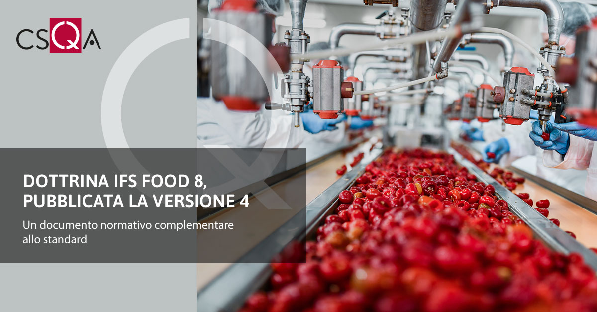 Dottrina IFS Food 8, pubblicata la versione 4
