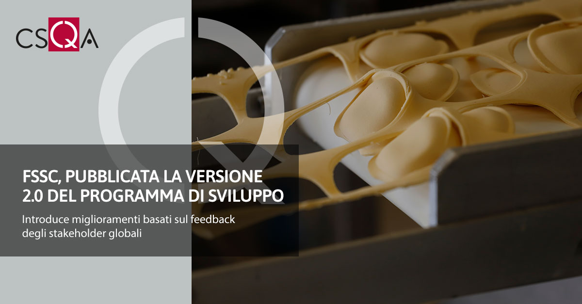 FSSC, pubblicata la versione 2.0 del Programma di Sviluppo