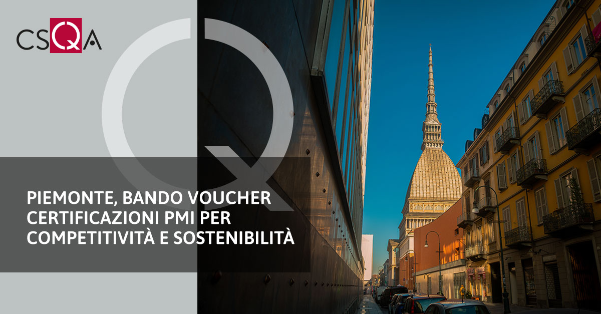 Piemonte, Bando Voucher Certificazioni PMI per competitività e sostenibilità