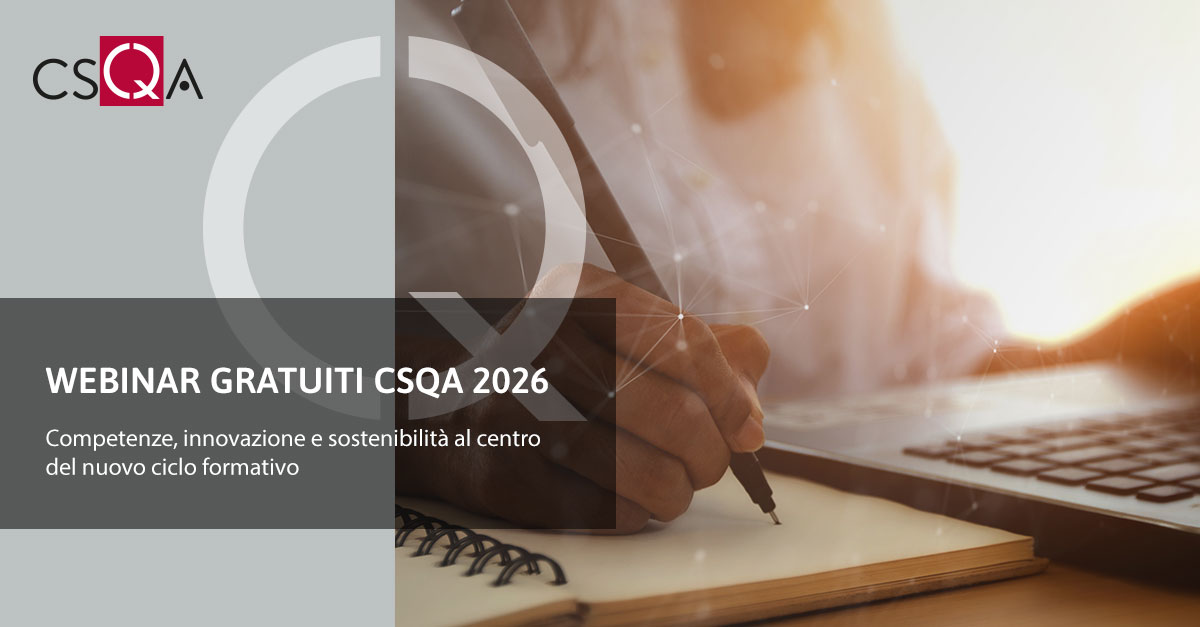 Webinar gratuiti CSQA 2026 