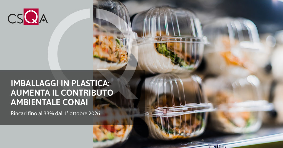 Plastic packaging: CONAI increases its environmental contribution.