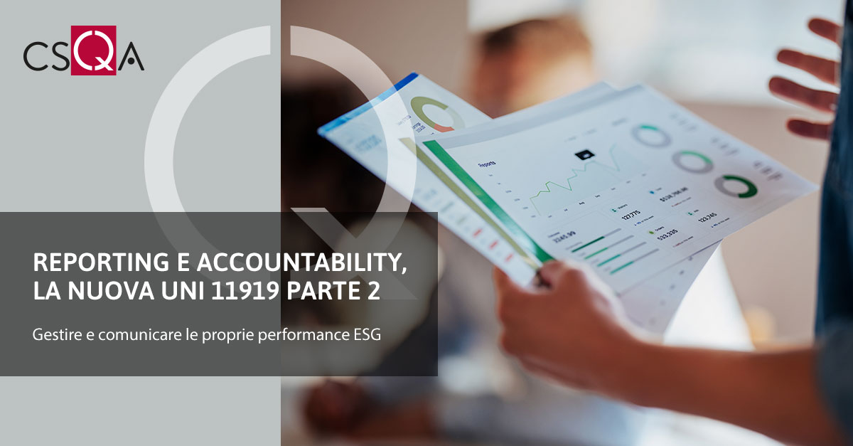 Reporting e accountability, la nuova UNI 11919 parte 2