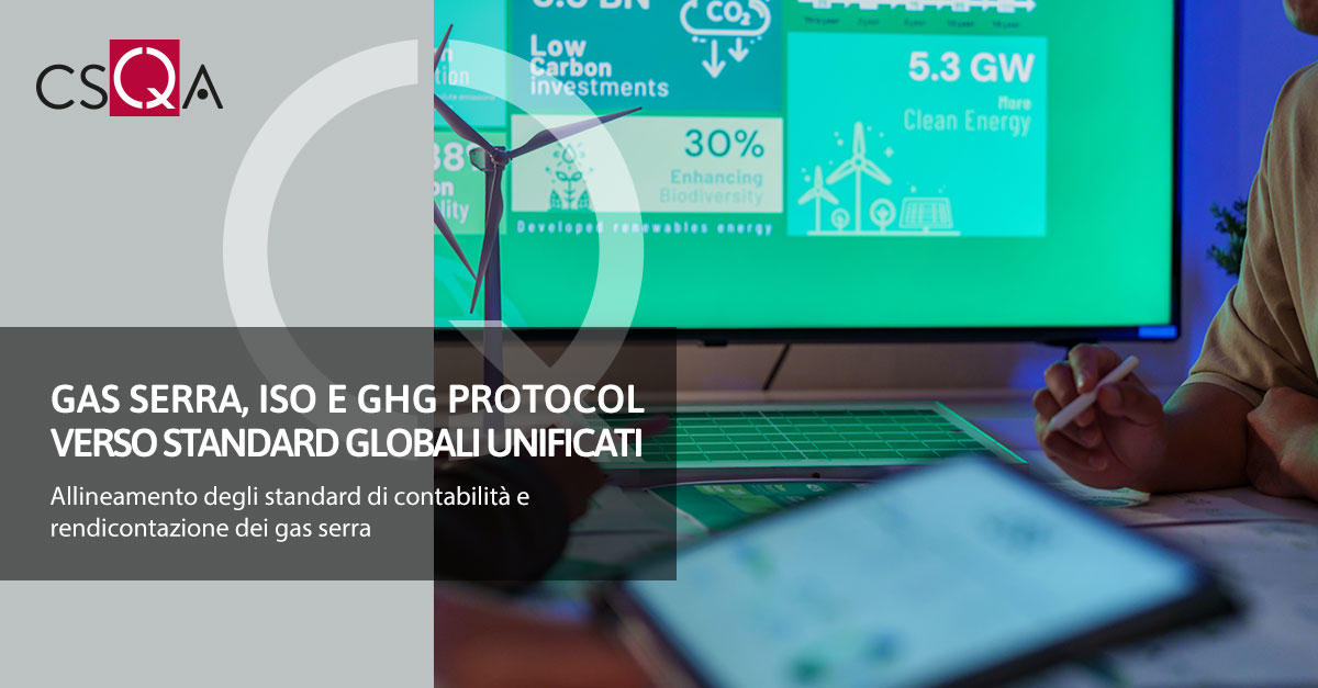 Gas serra, ISO e GHG Protocol verso standard globali unificati