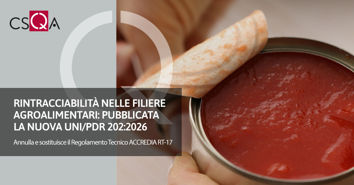Rintracciabilità nelle filiere agroalimentari: pubblicata la nuova UNI/PdR 202:2026