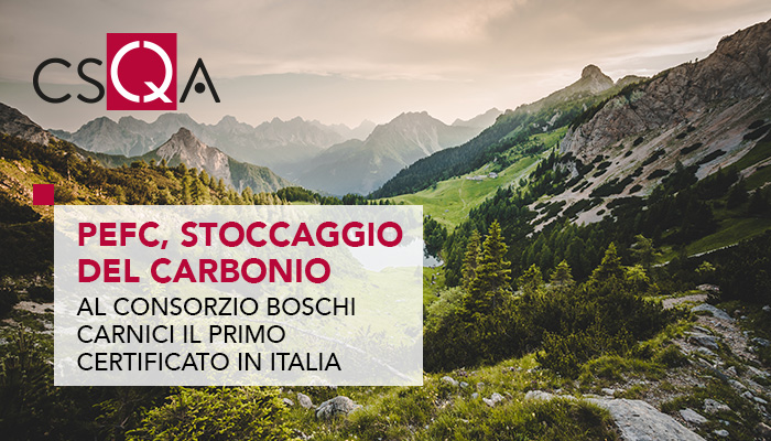 Carbon storage, the first certificate in Italy in PEFC Ecosystem Services to the Boschi Carnici Consortium