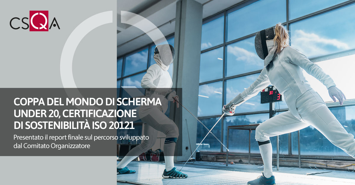Under-20 Fencing World Cup, ISO 20121 sustainability certification 