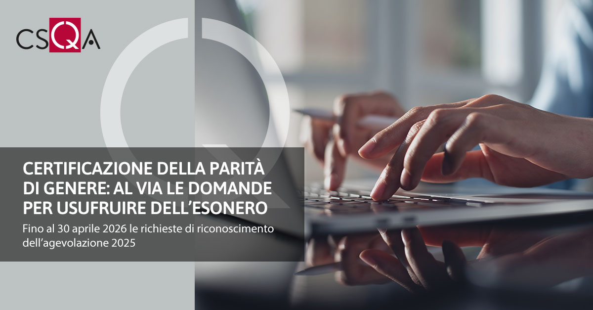 Certificazione della parità di genere: al via le domande per usufruire dell’esonero contributivo