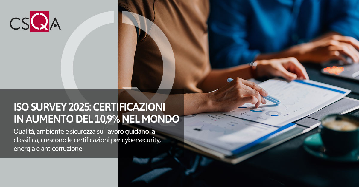 ISO Survey 2025: certificazioni in aumento del 10,9% nel mondo
