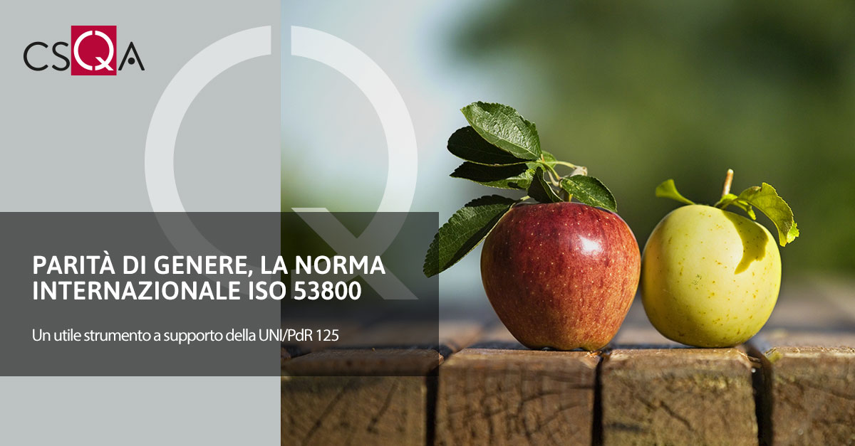 Parità di genere, la norma internazionale ISO 53800