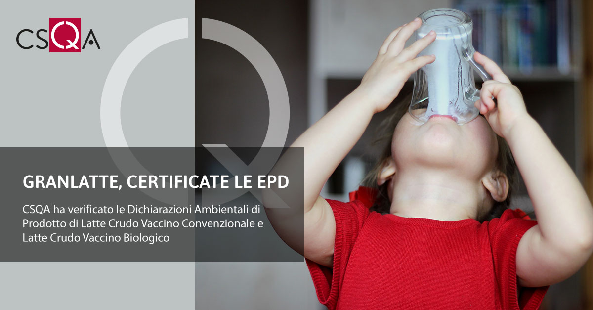 Granlatte, certificate le EPD