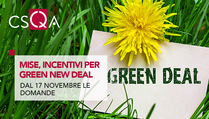 Mise, al via il Green New Deal