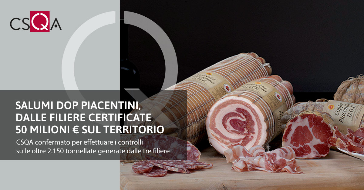 Salumi DOP Piacentini, dalle filiere certificate 50 milioni € sul territorio