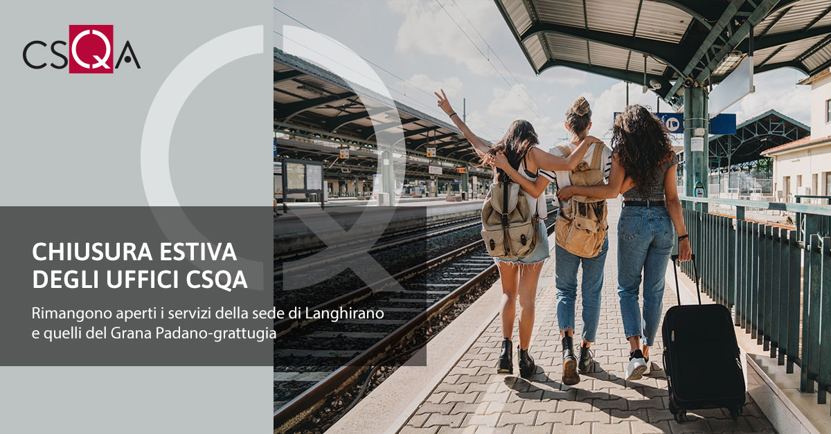 Chiusura estiva degli uffici CSQA