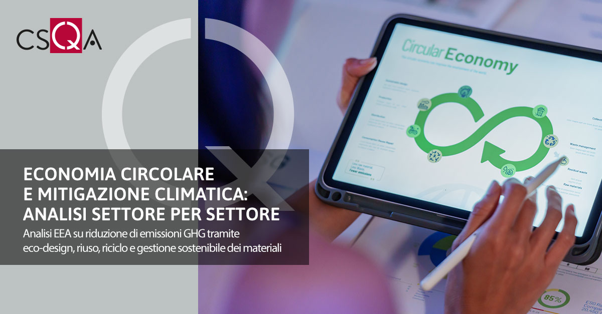 Economia circolare e mitigazione climatica: analisi settore per settore