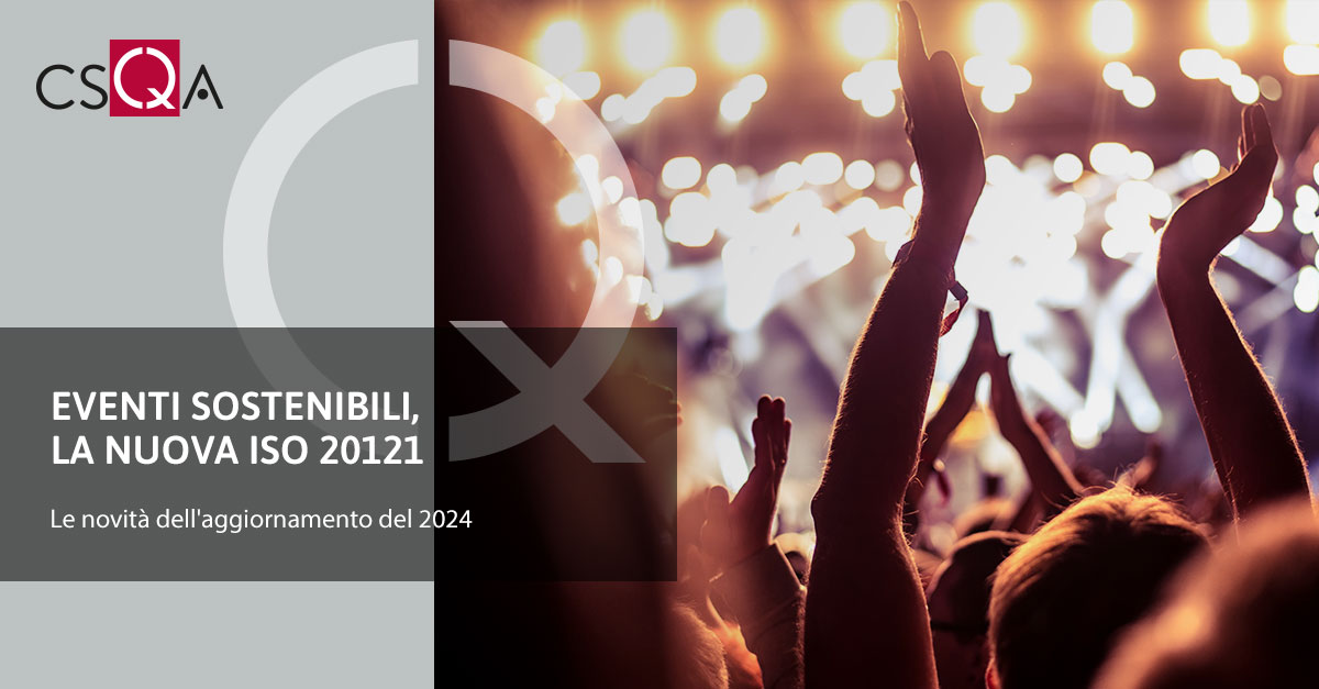 Sustainable events, the new ISO 20121