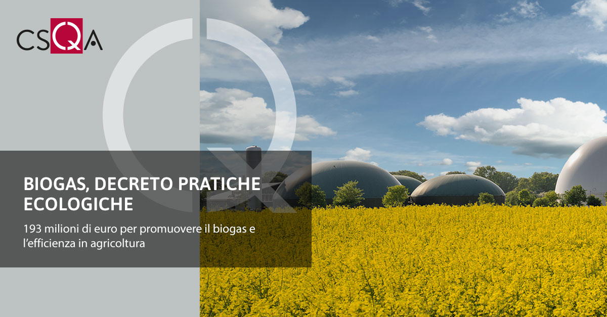 Biogas, Decreto Pratiche Ecologiche