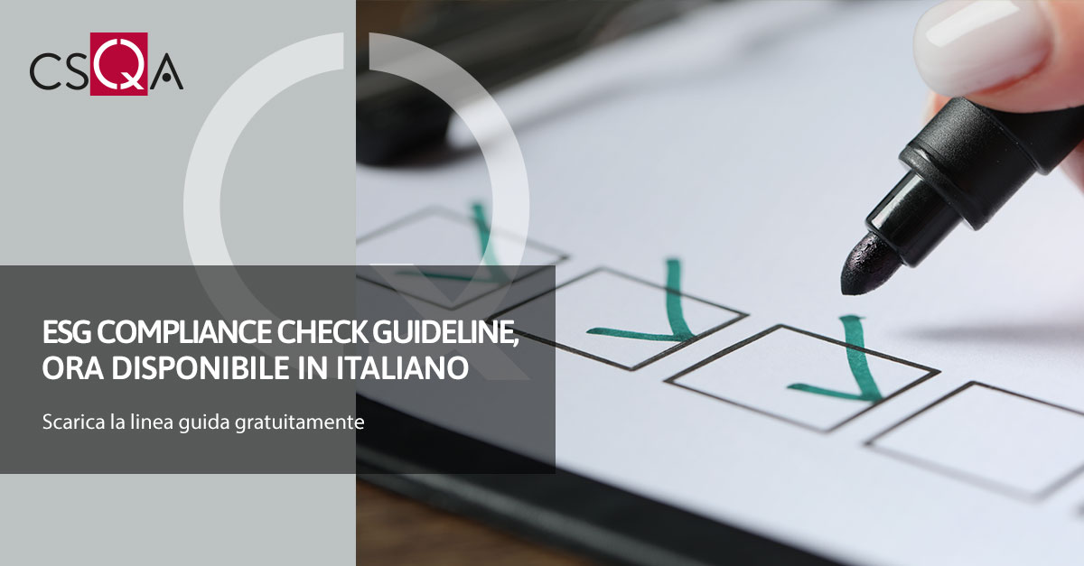 ESG Compliance Check Guideline, now available in Italian