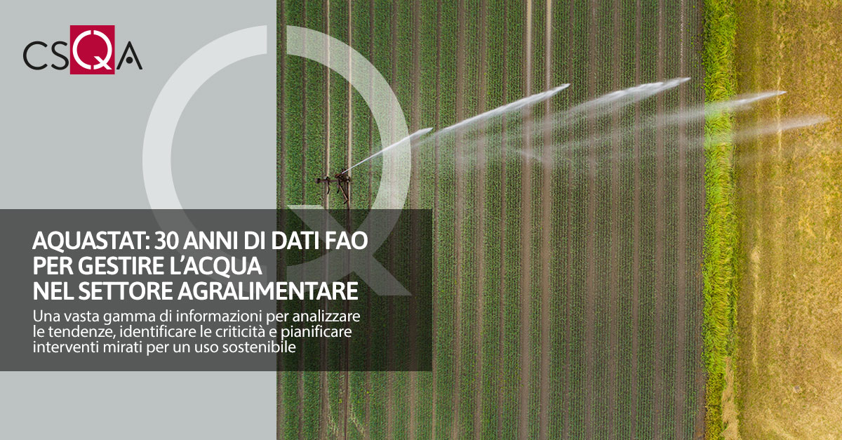 AquaStat: 30 years of FAO data to manage water in the Agri-food sector