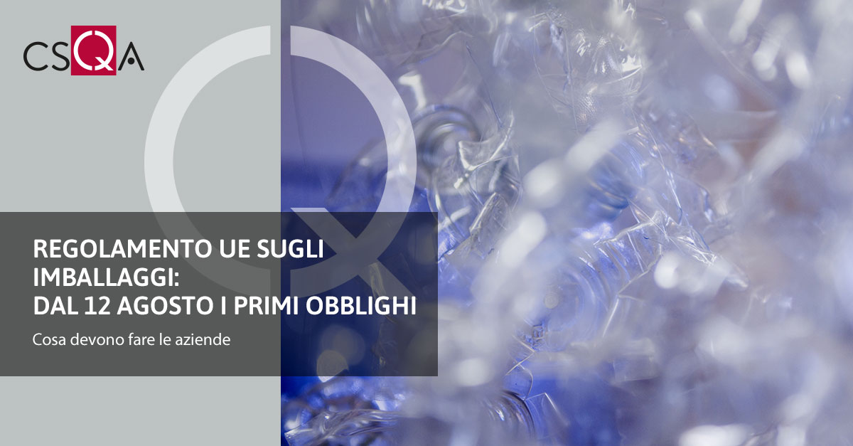 Regolamento UE sugli imballaggi: dal 12 agosto i primi obblighi