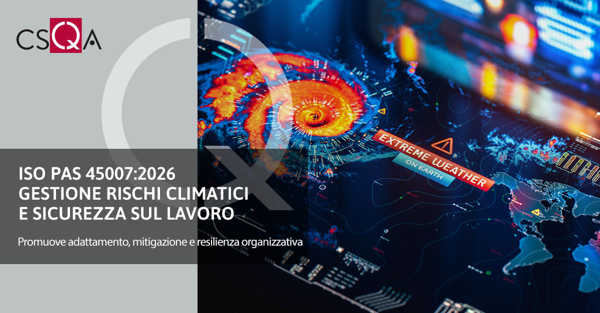 ISO PAS 45007:2026 Gestione rischi climatici e sicurezza sul lavoro