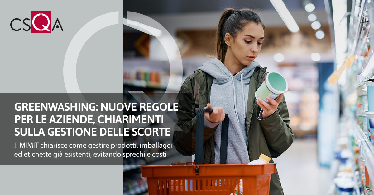 Greenwashing: nuove regole per le aziende, chiarimenti sulla gestione delle scorte