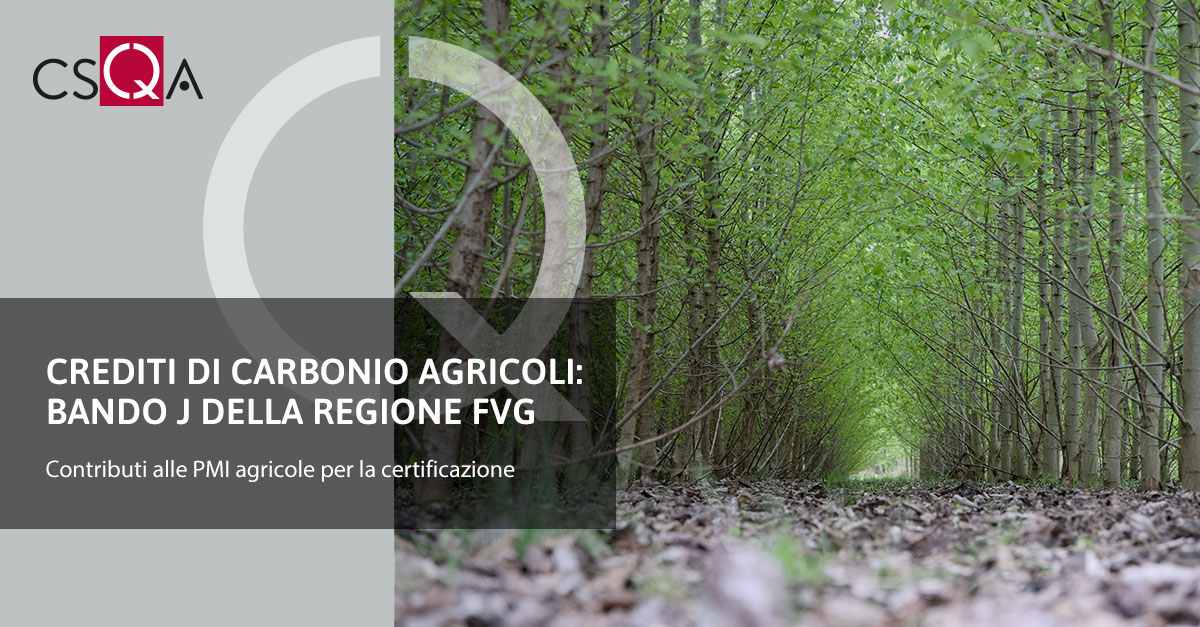 Crediti di carbonio agricoli: al via il Bando J della Regione FVG