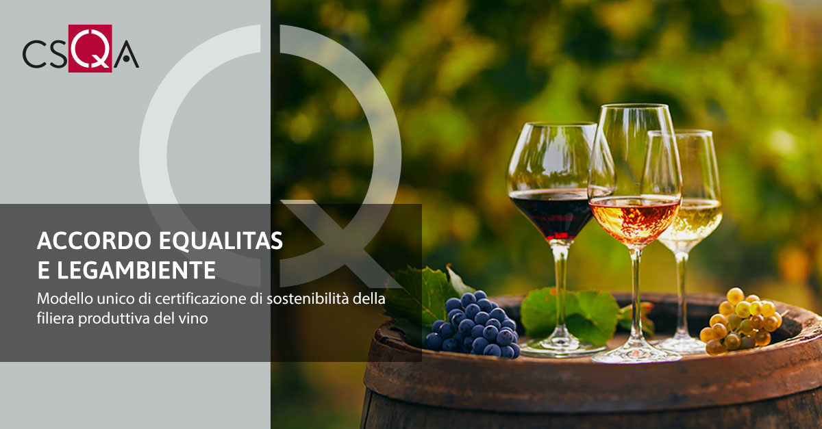 Equalitas and Legambiente partner in the sustainability certification of the wine supply chain