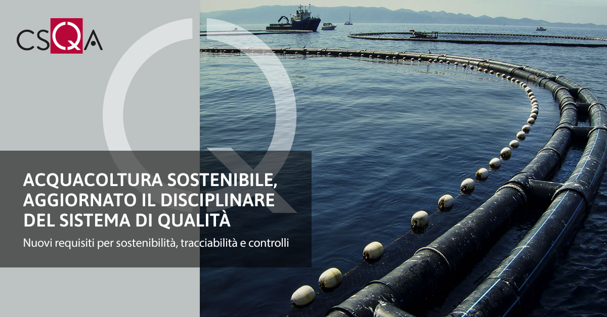 Acquacoltura sostenibile, aggiornato il disciplinare del sistema di qualità nazionale