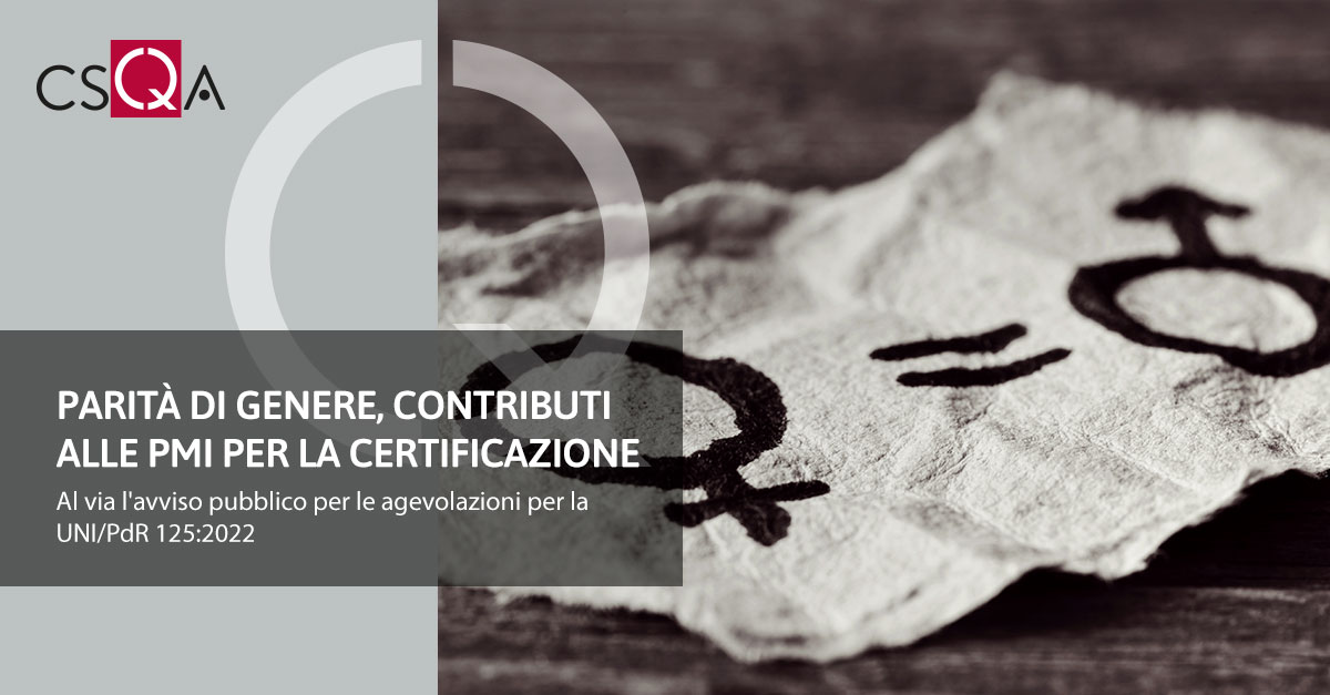 Gender equality, contributions to SMEs for certification