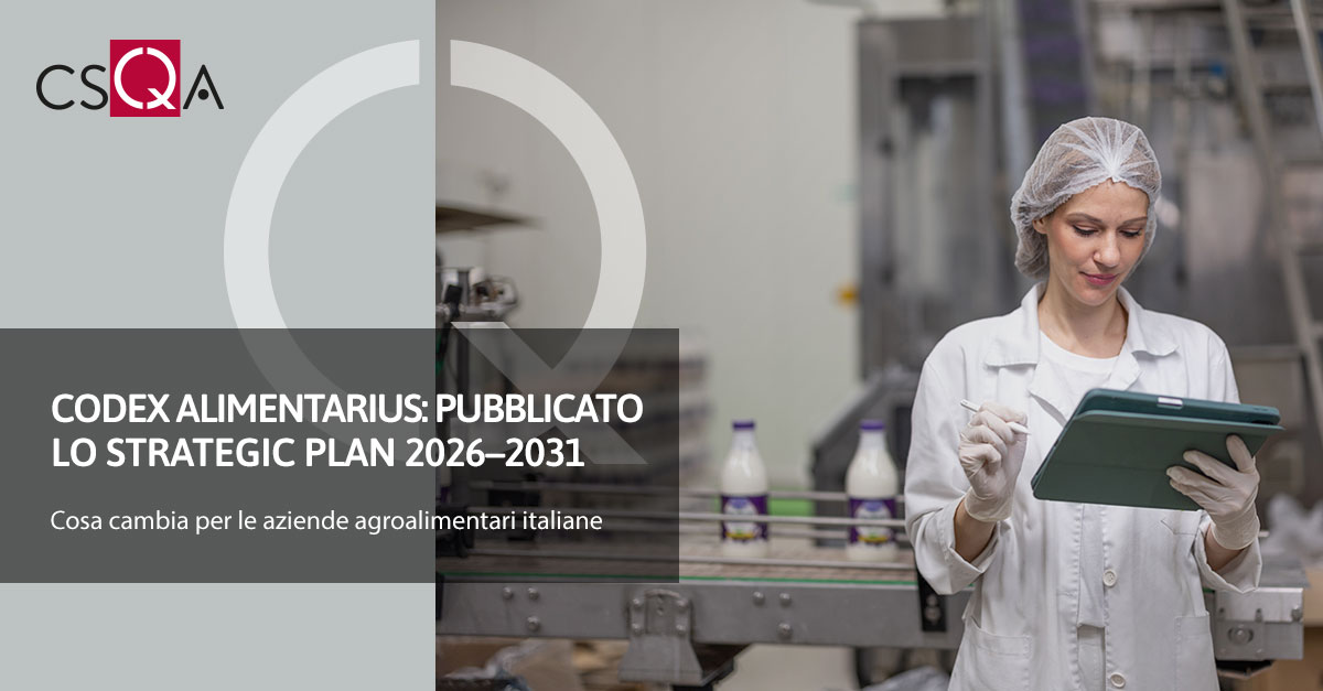 Codex Alimentarius: pubblicato lo Strategic Plan 2026–2031