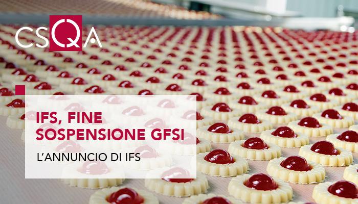IFS, end of GFSI suspension