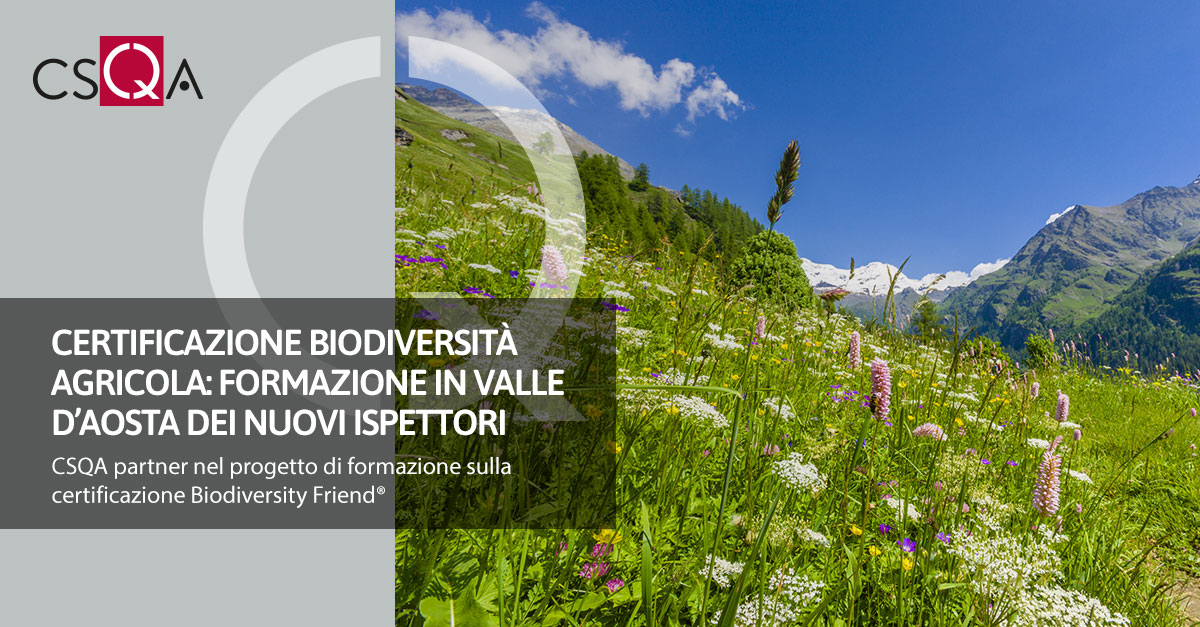 Certificazione biodiversità agricola: in Valle d’Aosta la formazione dei nuovi ispettori