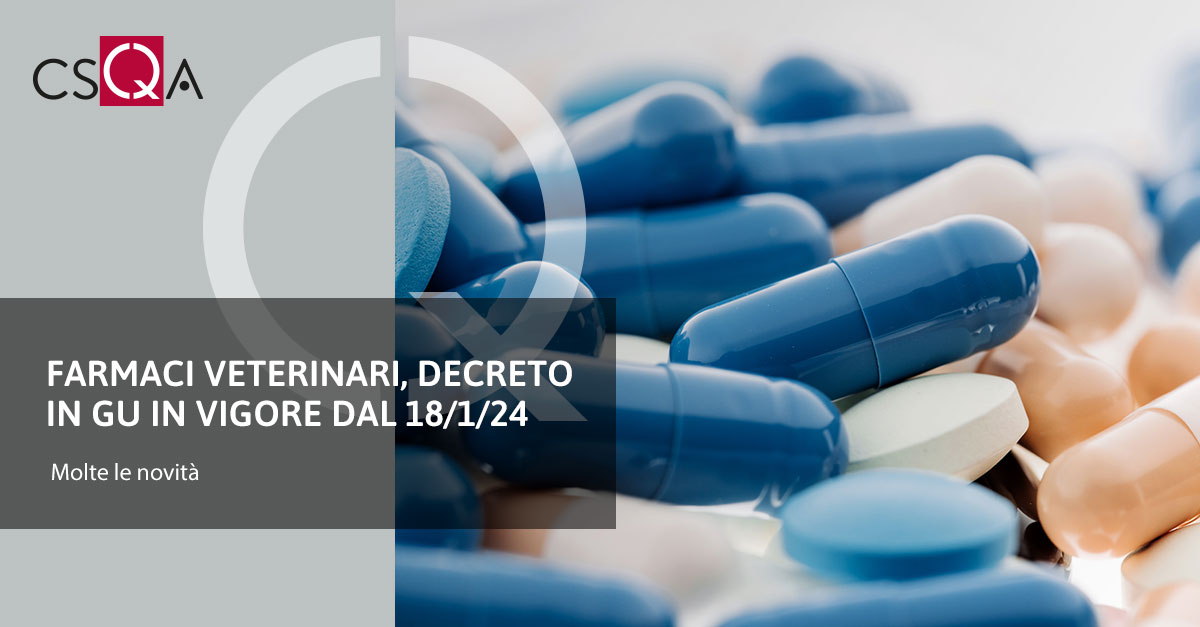Veterinary drugs, decree in the Official Journal in force from 18 January 2024