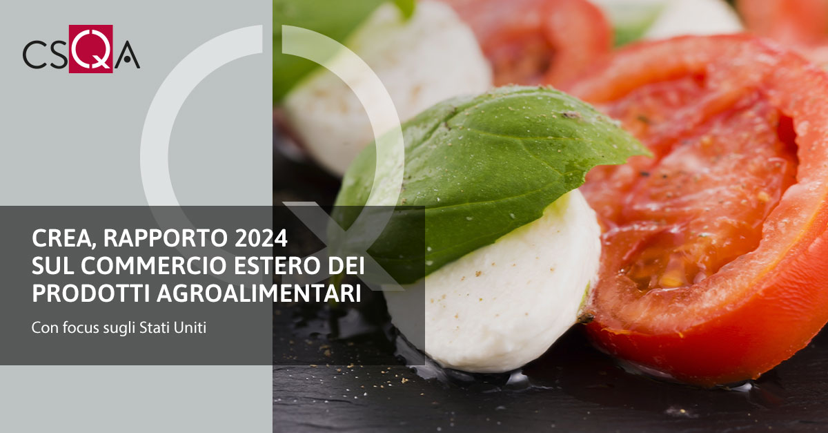 CREA, 2024 Report on Foreign Trade in Agri-Food Products